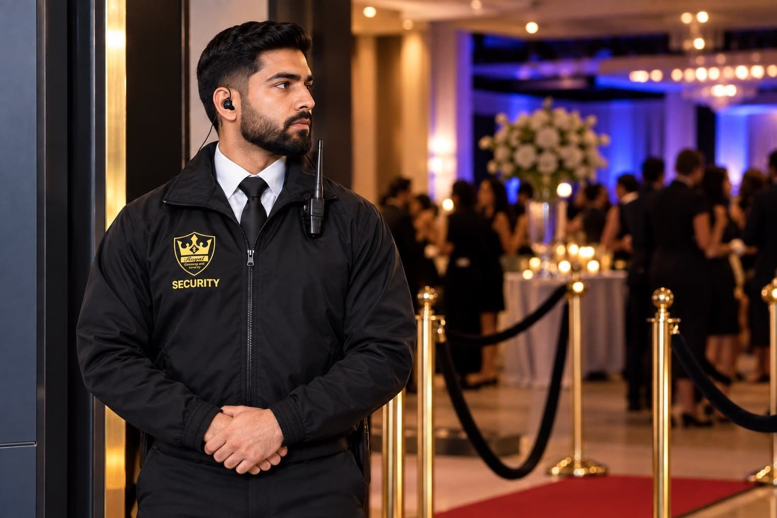 Royal security officer on the red carpet at a Toronto event